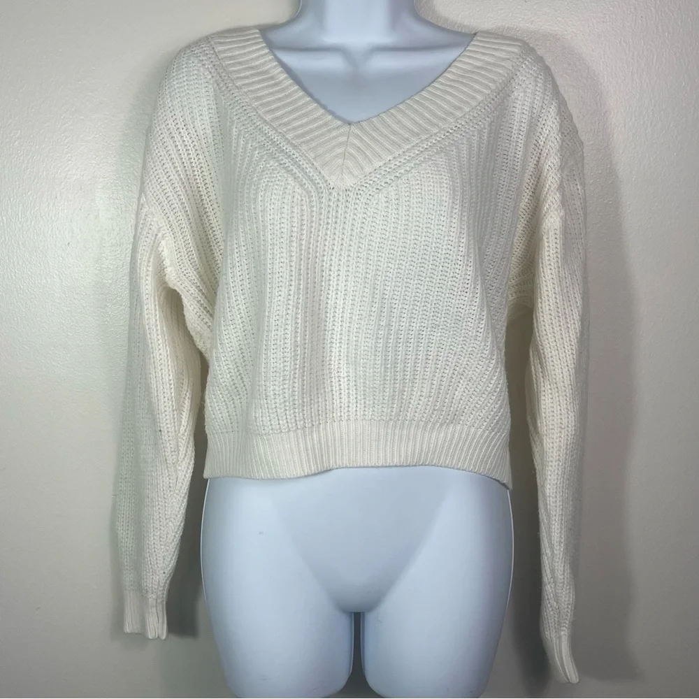 Cropped Knit Sweater - Picture 1 of 4